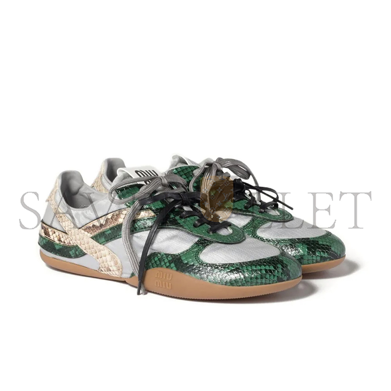 M1v M1v green snakeskin-leather trainers 5e428e